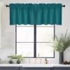 imageNICETOWN Basement Window Christmas 16 Inch Length Rod Pocket Small Blackout Valances for Living Room Christmas Decor Bedroom RV Camper Bathroom Windows 1 Pair 42 inches Wide per Panel Sage GreenPeacock Teal