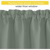 imageNICETOWN Basement Window Christmas 16 Inch Length Rod Pocket Small Blackout Valances for Living Room Christmas Decor Bedroom RV Camper Bathroom Windows 1 Pair 42 inches Wide per Panel Sage GreenSage Green
