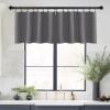 imageNICETOWN Basement Window Christmas 16 Inch Length Rod Pocket Small Blackout Valances for Living Room Christmas Decor Bedroom RV Camper Bathroom Windows 1 Pair 42 inches Wide per Panel Sage GreenGrey