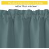 imageNICETOWN Basement Window Christmas 16 Inch Length Rod Pocket Small Blackout Valances for Living Room Christmas Decor Bedroom RV Camper Bathroom Windows 1 Pair 42 inches Wide per Panel Sage GreenGreyish Blue