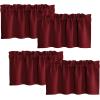 imageNICETOWN Basement Window Christmas 16 Inch Length Rod Pocket Small Blackout Valances for Living Room Christmas Decor Bedroom RV Camper Bathroom Windows 1 Pair 42 inches Wide per Panel Sage GreenBurgundy Red