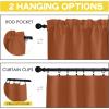 imageNICETOWN Basement Window Christmas 16 Inch Length Rod Pocket Small Blackout Valances for Living Room Christmas Decor Bedroom RV Camper Bathroom Windows 1 Pair 42 inches Wide per Panel Sage GreenBurnt Orange