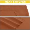 imageNICETOWN Basement Window Christmas 16 Inch Length Rod Pocket Small Blackout Valances for Living Room Christmas Decor Bedroom RV Camper Bathroom Windows 1 Pair 42 inches Wide per Panel Sage GreenBurnt Orange