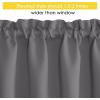 imageNICETOWN Basement Window Christmas 16 Inch Length Rod Pocket Small Blackout Valances for Living Room Christmas Decor Bedroom RV Camper Bathroom Windows 1 Pair 42 inches Wide per Panel Sage GreenGrey