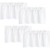 imageNICETOWN Basement Window Christmas 16 Inch Length Rod Pocket Small Blackout Valances for Living Room Christmas Decor Bedroom RV Camper Bathroom Windows 1 Pair 42 inches Wide per Panel Sage GreenPure White