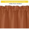 imageNICETOWN Basement Window Christmas 16 Inch Length Rod Pocket Small Blackout Valances for Living Room Christmas Decor Bedroom RV Camper Bathroom Windows 1 Pair 42 inches Wide per Panel Sage GreenBurnt Orange
