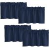 imageNICETOWN Basement Window Christmas 16 Inch Length Rod Pocket Small Blackout Valances for Living Room Christmas Decor Bedroom RV Camper Bathroom Windows 1 Pair 42 inches Wide per Panel Sage GreenNavy