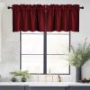 imageNICETOWN Basement Window Christmas 16 Inch Length Rod Pocket Small Blackout Valances for Living Room Christmas Decor Bedroom RV Camper Bathroom Windows 1 Pair 42 inches Wide per Panel Sage GreenBurgundy Red
