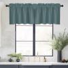 imageNICETOWN Basement Window Christmas 16 Inch Length Rod Pocket Small Blackout Valances for Living Room Christmas Decor Bedroom RV Camper Bathroom Windows 1 Pair 42 inches Wide per Panel Sage GreenGreyish Blue