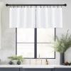 imageNICETOWN Basement Window Christmas 16 Inch Length Rod Pocket Small Blackout Valances for Living Room Christmas Decor Bedroom RV Camper Bathroom Windows 1 Pair 42 inches Wide per Panel Sage GreenPure White