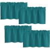 imageNICETOWN Basement Window Christmas 16 Inch Length Rod Pocket Small Blackout Valances for Living Room Christmas Decor Bedroom RV Camper Bathroom Windows 1 Pair 42 inches Wide per Panel Sage GreenPeacock Teal