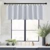 imageNICETOWN Basement Window Christmas 16 Inch Length Rod Pocket Small Blackout Valances for Living Room Christmas Decor Bedroom RV Camper Bathroom Windows 1 Pair 42 inches Wide per Panel Sage GreenGreyish White