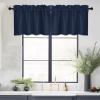 imageNICETOWN Basement Window Christmas 16 Inch Length Rod Pocket Small Blackout Valances for Living Room Christmas Decor Bedroom RV Camper Bathroom Windows 1 Pair 42 inches Wide per Panel Sage GreenNavy