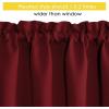 imageNICETOWN Basement Window Christmas 16 Inch Length Rod Pocket Small Blackout Valances for Living Room Christmas Decor Bedroom RV Camper Bathroom Windows 1 Pair 42 inches Wide per Panel Sage GreenBurgundy Red