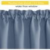 imageNICETOWN Basement Window Christmas 16 Inch Length Rod Pocket Small Blackout Valances for Living Room Christmas Decor Bedroom RV Camper Bathroom Windows 1 Pair 42 inches Wide per Panel Sage GreenStone Blue