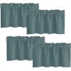 imageNICETOWN Basement Window Christmas 16 Inch Length Rod Pocket Small Blackout Valances for Living Room Christmas Decor Bedroom RV Camper Bathroom Windows 1 Pair 42 inches Wide per Panel Sage GreenGreyish Blue