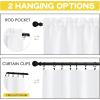 imageNICETOWN Basement Window Christmas 16 Inch Length Rod Pocket Small Blackout Valances for Living Room Christmas Decor Bedroom RV Camper Bathroom Windows 1 Pair 42 inches Wide per Panel Sage GreenPure White