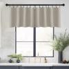 imageNICETOWN Basement Window Christmas 16 Inch Length Rod Pocket Small Blackout Valances for Living Room Christmas Decor Bedroom RV Camper Bathroom Windows 1 Pair 42 inches Wide per Panel Sage GreenNatural
