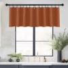 imageNICETOWN Basement Window Christmas 16 Inch Length Rod Pocket Small Blackout Valances for Living Room Christmas Decor Bedroom RV Camper Bathroom Windows 1 Pair 42 inches Wide per Panel Sage GreenBurnt Orange