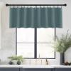 imageNICETOWN Basement Window Christmas 16 Inch Length Rod Pocket Small Blackout Valances for Living Room Christmas Decor Bedroom RV Camper Bathroom Windows 1 Pair 42 inches Wide per Panel Sage GreenGreyish Blue