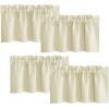 imageNICETOWN Basement Window Christmas 16 Inch Length Rod Pocket Small Blackout Valances for Living Room Christmas Decor Bedroom RV Camper Bathroom Windows 1 Pair 42 inches Wide per Panel Sage GreenBeige