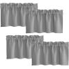 imageNICETOWN Basement Window Christmas 16 Inch Length Rod Pocket Small Blackout Valances for Living Room Christmas Decor Bedroom RV Camper Bathroom Windows 1 Pair 42 inches Wide per Panel Sage GreenSilver Grey