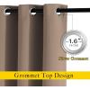 imageNICETOWN Blackout Cappuccino Curtains 84 inches Long Grommet Room Darkening Thermal Insulated Sound Dampening Window Treatments for BedroomHome Office 2 Panels W46 x L84