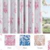 imageNICETOWN Blackout Curtains for Living Room W52 x L63 1 Pair Floral Printed Thermal Curtains Privacy Protection Elegant Botanicals Drapes Ivory Brown Window Treatment for FarmhouseRose Blush Pink