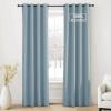 imageNICETOWN Blackout Curtains for Living Room W52 x L63 1 Pair Floral Printed Thermal Curtains Privacy Protection Elegant Botanicals Drapes Ivory Brown Window Treatment for FarmhouseGreyish Blue