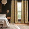 imageNICETOWN Blackout Curtains for Living Room W52 x L63 1 Pair Floral Printed Thermal Curtains Privacy Protection Elegant Botanicals Drapes Ivory Brown Window Treatment for FarmhouseAntique Floraison Oak Brown