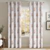 imageNICETOWN Blackout Curtains for Living Room W52 x L63 1 Pair Floral Printed Thermal Curtains Privacy Protection Elegant Botanicals Drapes Ivory Brown Window Treatment for FarmhouseRose Taupe