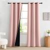 imageNICETOWN Blackout Curtains for Living Room W52 x L63 1 Pair Floral Printed Thermal Curtains Privacy Protection Elegant Botanicals Drapes Ivory Brown Window Treatment for FarmhousePeach Pink