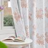 imageNICETOWN Blackout Curtains for Living Room W52 x L63 1 Pair Floral Printed Thermal Curtains Privacy Protection Elegant Botanicals Drapes Ivory Brown Window Treatment for FarmhouseRose Taupe