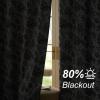 imageNICETOWN Blackout Curtains for Living Room W52 x L63 1 Pair Floral Printed Thermal Curtains Privacy Protection Elegant Botanicals Drapes Ivory Brown Window Treatment for FarmhouseAntique Floraison Off White