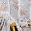 imageNICETOWN Blackout Curtains for Living Room W52 x L63 1 Pair Floral Printed Thermal Curtains Privacy Protection Elegant Botanicals Drapes Ivory Brown Window Treatment for FarmhouseRose Taupe