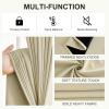 imageNICETOWN Blackout Curtains for Living Room W52 x L63 1 Pair Floral Printed Thermal Curtains Privacy Protection Elegant Botanicals Drapes Ivory Brown Window Treatment for FarmhouseCream