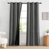 imageNICETOWN Blackout Curtains for Living Room W52 x L63 1 Pair Floral Printed Thermal Curtains Privacy Protection Elegant Botanicals Drapes Ivory Brown Window Treatment for FarmhouseGrey