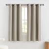 imageNICETOWN Blackout Curtains for Living Room W52 x L63 1 Pair Floral Printed Thermal Curtains Privacy Protection Elegant Botanicals Drapes Ivory Brown Window Treatment for FarmhouseNatural