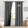 imageNICETOWN Blackout Curtains for Living Room W52 x L63 1 Pair Floral Printed Thermal Curtains Privacy Protection Elegant Botanicals Drapes Ivory Brown Window Treatment for FarmhouseGrey