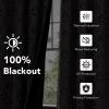 imageNICETOWN Blackout Curtains for Living Room W52 x L63 1 Pair Floral Printed Thermal Curtains Privacy Protection Elegant Botanicals Drapes Ivory Brown Window Treatment for FarmhouseBloom Stamp Blush Petal