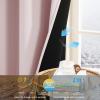 imageNICETOWN Blackout Curtains for Living Room W52 x L63 1 Pair Floral Printed Thermal Curtains Privacy Protection Elegant Botanicals Drapes Ivory Brown Window Treatment for FarmhousePink