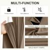 imageNICETOWN Blackout Curtains for Living Room W52 x L63 1 Pair Floral Printed Thermal Curtains Privacy Protection Elegant Botanicals Drapes Ivory Brown Window Treatment for FarmhouseKhaki