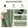 imageNICETOWN Blackout Curtains for Living Room W52 x L63 1 Pair Floral Printed Thermal Curtains Privacy Protection Elegant Botanicals Drapes Ivory Brown Window Treatment for FarmhouseOlive