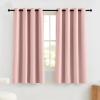 imageNICETOWN Blackout Curtains for Living Room W52 x L63 1 Pair Floral Printed Thermal Curtains Privacy Protection Elegant Botanicals Drapes Ivory Brown Window Treatment for FarmhousePeach Pink