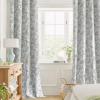 imageNICETOWN Blackout Curtains for Living Room W52 x L63 1 Pair Floral Printed Thermal Curtains Privacy Protection Elegant Botanicals Drapes Ivory Brown Window Treatment for FarmhousePaisley Sage Green