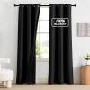 imageNICETOWN Blackout Curtains for Living Room W52 x L63 1 Pair Floral Printed Thermal Curtains Privacy Protection Elegant Botanicals Drapes Ivory Brown Window Treatment for FarmhouseBlack