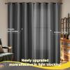 imageNICETOWN Blackout Curtains for Living Room W52 x L63 1 Pair Floral Printed Thermal Curtains Privacy Protection Elegant Botanicals Drapes Ivory Brown Window Treatment for FarmhouseGrey