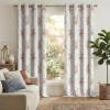 imageNICETOWN Blackout Curtains for Living Room W52 x L63 1 Pair Floral Printed Thermal Curtains Privacy Protection Elegant Botanicals Drapes Ivory Brown Window Treatment for FarmhouseRose Taupe
