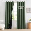 imageNICETOWN Blackout Curtains for Living Room W52 x L63 1 Pair Floral Printed Thermal Curtains Privacy Protection Elegant Botanicals Drapes Ivory Brown Window Treatment for FarmhouseGreyish Green