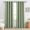 imageNICETOWN Blackout Curtains for Living Room W52 x L63 1 Pair Floral Printed Thermal Curtains Privacy Protection Elegant Botanicals Drapes Ivory Brown Window Treatment for FarmhouseOlive